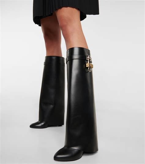 givenchy shark boots wide calf|Givenchy shark boots used.